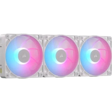 19068-VENTILADOR CAJA CORSAIR RX RGB MAX Series, iCUE LINK RX120 RGB MAX White, 120mm RGB Fan, Triple Fan Kit CO-9051038