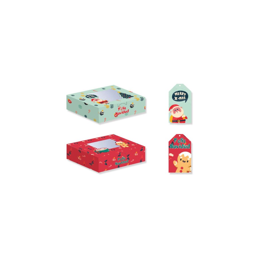 19383-CAJA PLEGABLE DECORADA CON VENTANA NAVIDAD BISMARK 330874 19383-CAJA PLEGABLE DECORADA CON VENTANA NAVIDAD BISMARK 330874