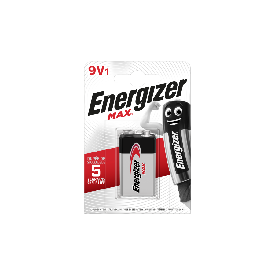 1953-Energizer Max - 9V Bateria de un solo uso Alcalino 1953-Energizer Max - 9V Bateria de un solo uso Alcalino