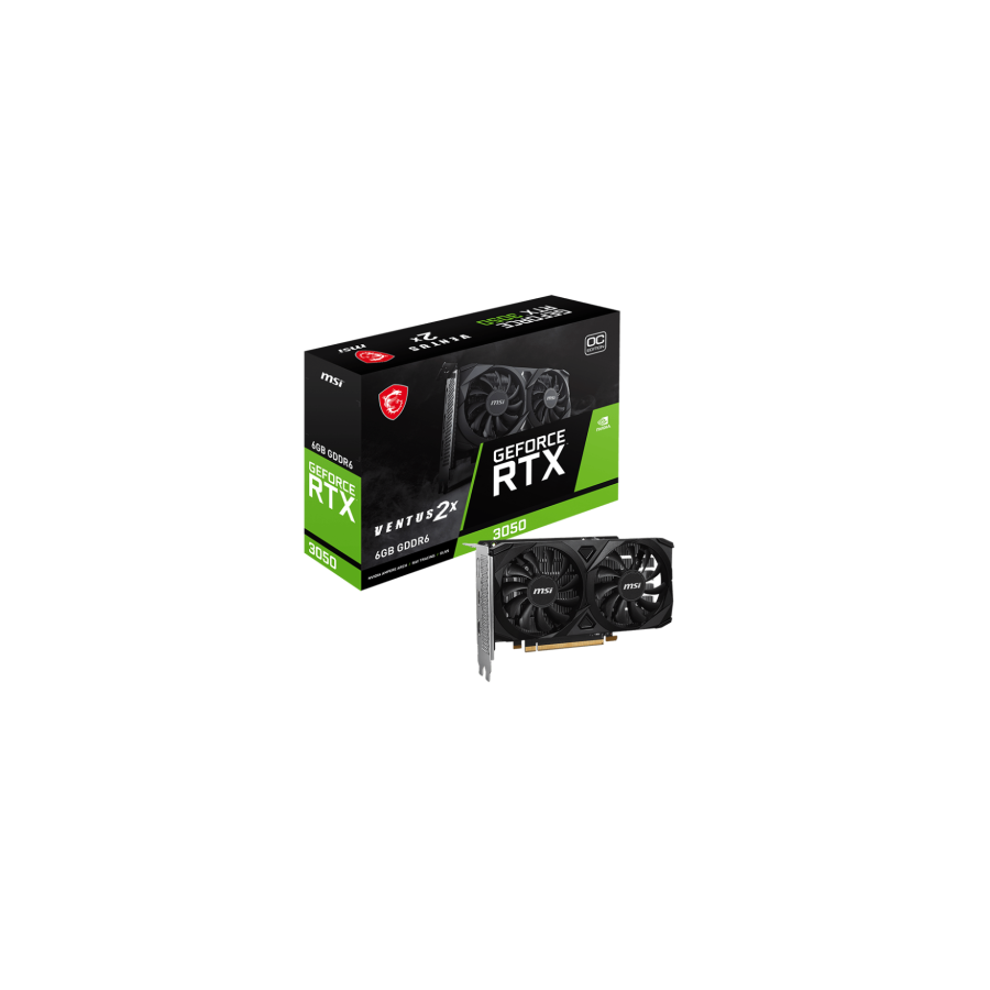 19544-MSI VENTUS GeForce RTX 3050 2X E 6G OC NVIDIA 6 GB GDDR6