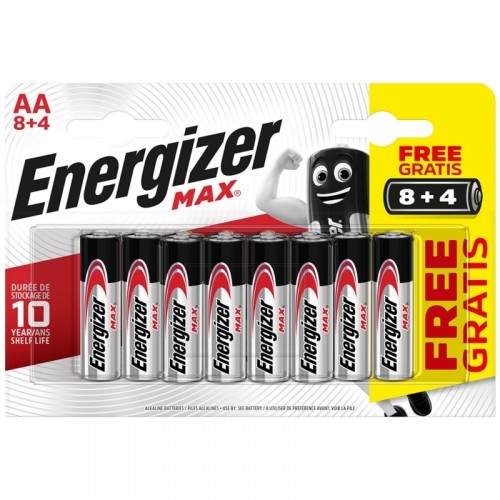 1957-BLISTER 8 + 4 PILAS MAX TIPO LR6 (AA) ENERGIZER E301531604