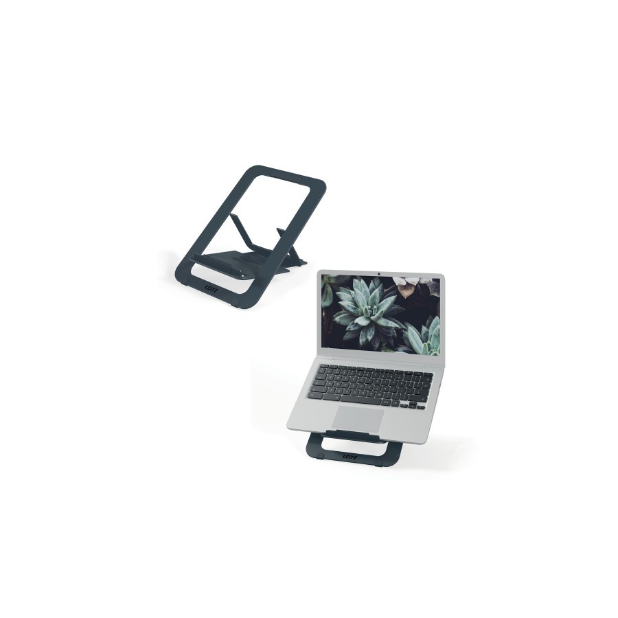 19606-SOPORTE ELEVADOR PARA PORTATIL AJUSTABLE ALUMINIO EXTRAPLANO ERGO LEITZ 63460089