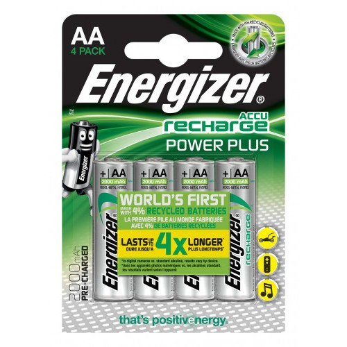 1969-BLISTER 4 PILAS RECARGABLES POWER PLUS POTENCIA 2000 MAH TIPO HR6 ENERGIZER E300626700