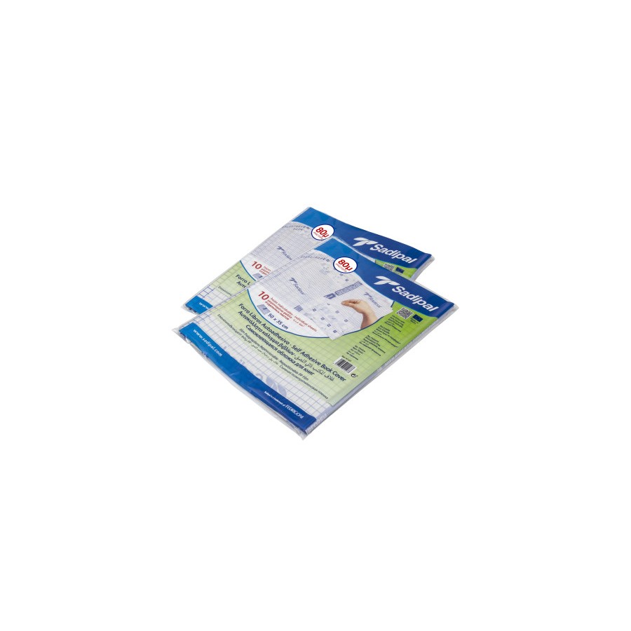 19714-PACK 10 HOJAS INDIVIDUALES FORRO ADHESIVO REPOSICIONABLE - 0,50 X 0,35 M - 80 MICRAS SADIPAL 01127 19714-PACK 10 HOJAS INDIVIDUALES FORRO ADHESIVO REPOSICIONABLE - 0,50 X 0,35 M - 80 MICRAS SADIPAL 01127