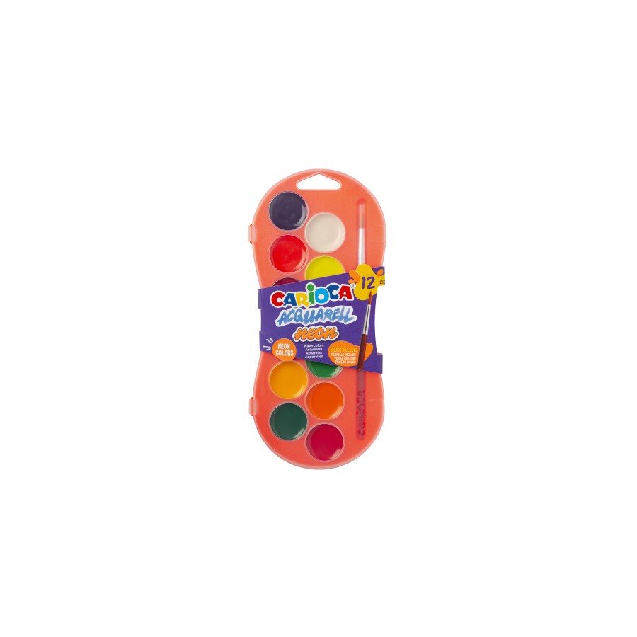 19734-ESTUCHE ACUARELAS NEON 12 COLORES CARIOCA 42406 19734-ESTUCHE ACUARELAS NEON 12 COLORES CARIOCA 42406