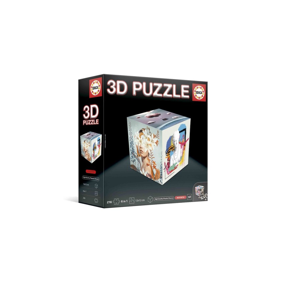 19794-PUZZLE CUBO 3D ANIMALES EDUCA BORRAS 20125