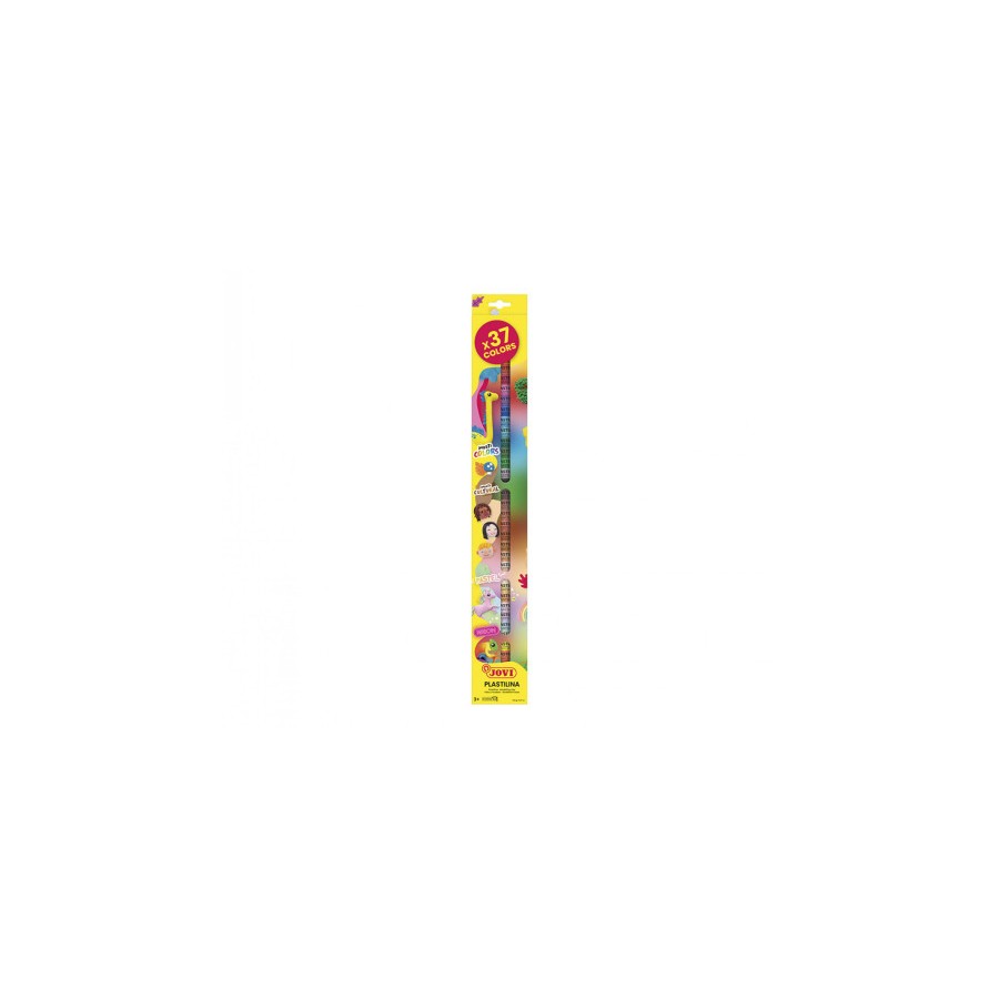 19896-ESTUCHE 37 BARRAS DE PLASTILINA 15G COLORES SURTIDOS JOVI 90/37