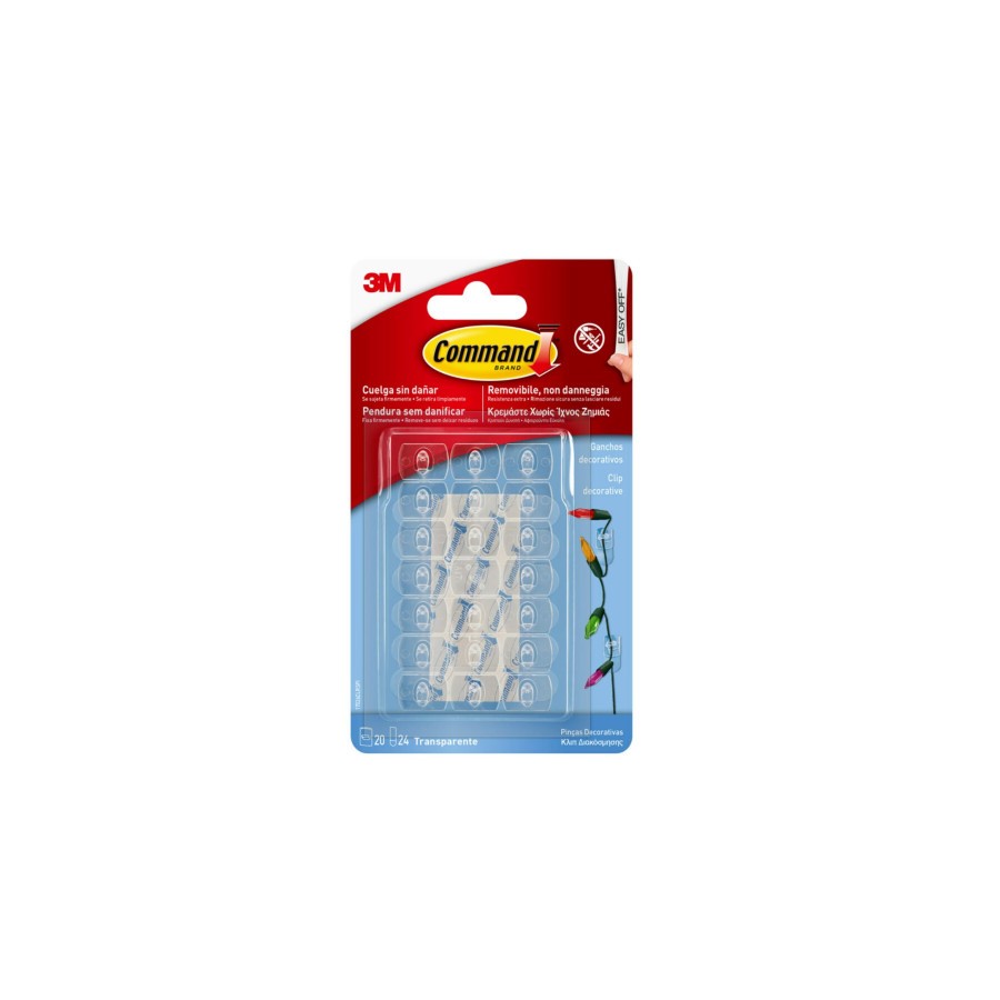 20282-BLISTER 3 GANCHOS ADHESIVOS BLANCO PEQUENOS CON PUNTA ALAMBRE HASTA 225G COMMAND 17067 3M 7100269665