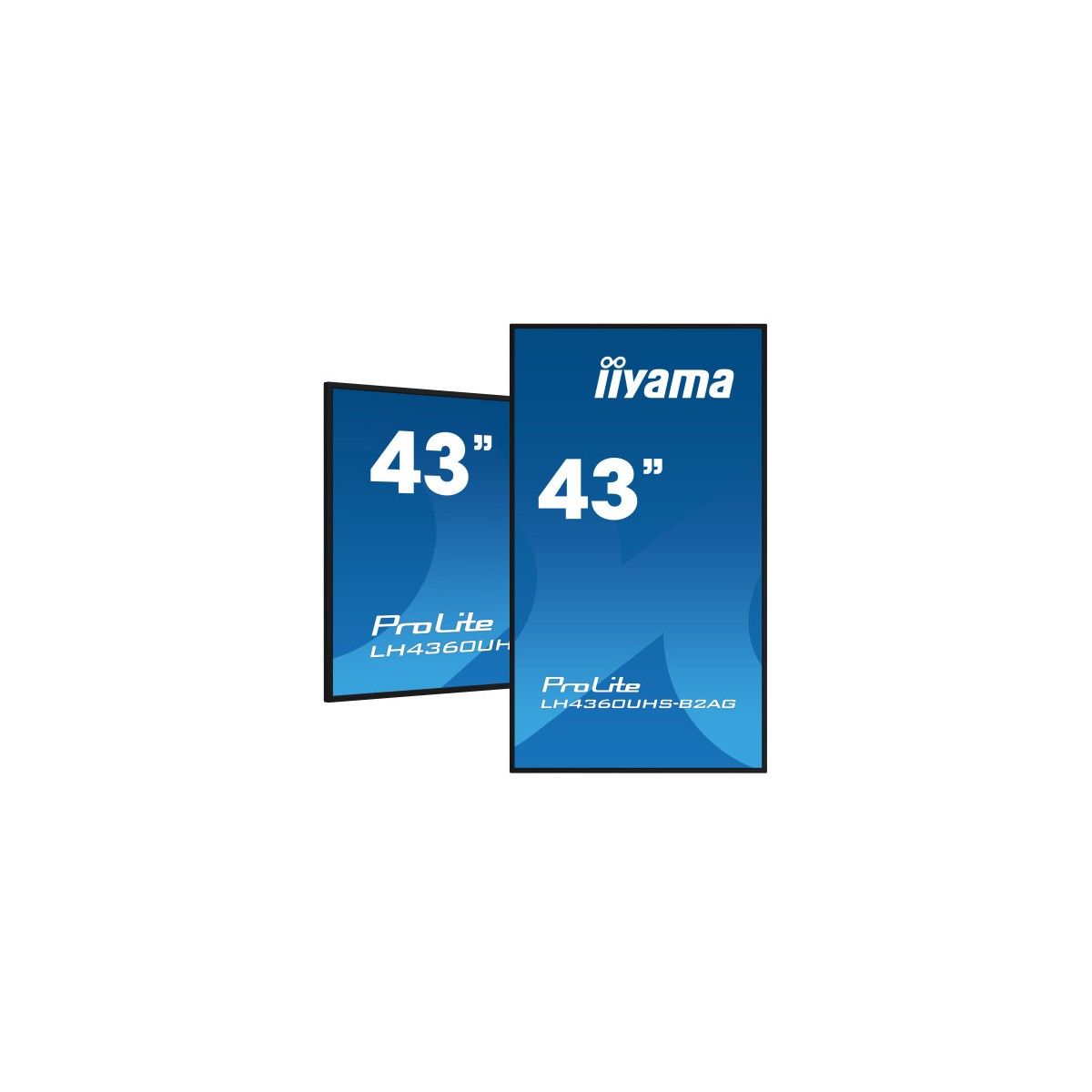 MONITOR IIYAMA 43 3840X2160 UHD 500CD M2 MM 2X 10W 3X HDMI USB X2 V20 WIFI PLUGPLAY DDC2B RS232C XL IISIGNAGE2 FAILOVER E SHARE
