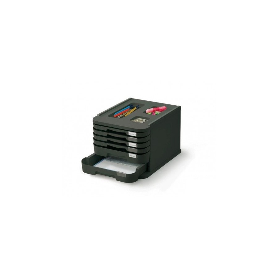 2088-MODULO DE 8 CAJONES POLIESTIRENO NEGRO FAIBO 1008-02