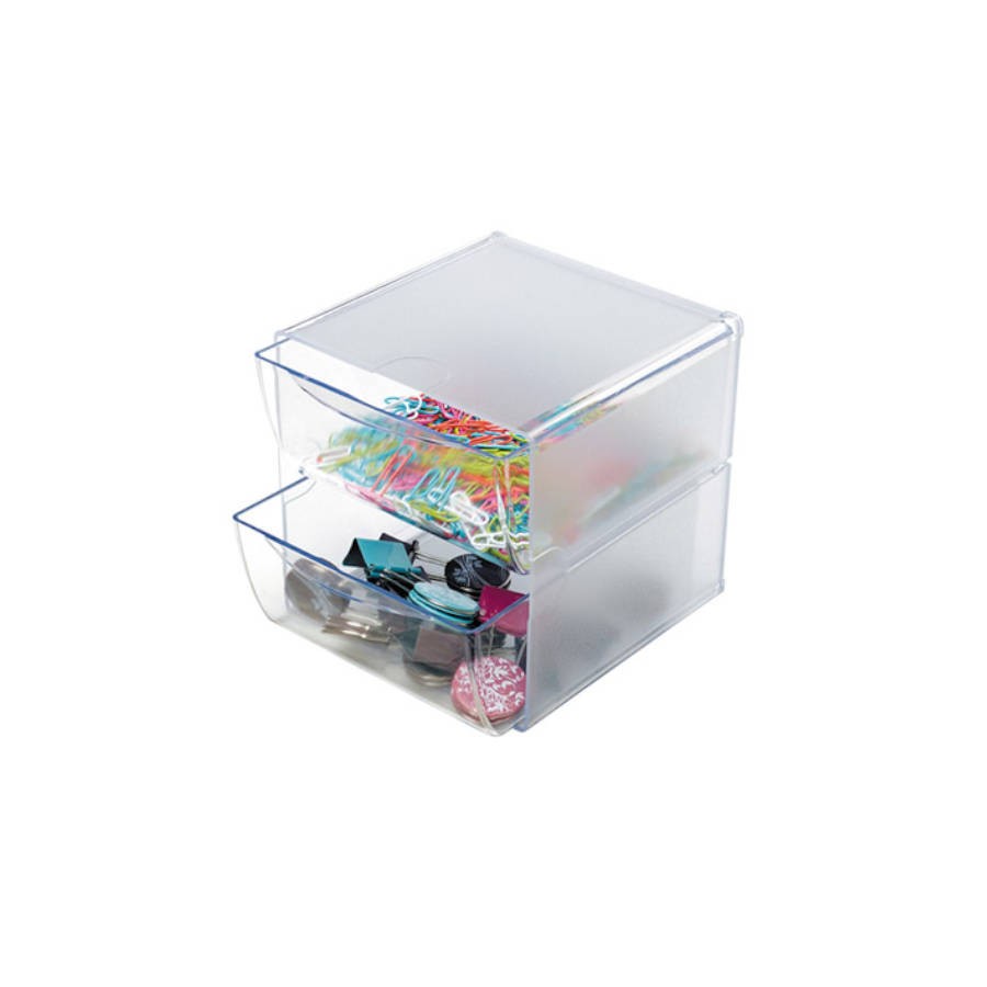 2146-ORGANIZADOR MODULAR CON DOS CAJONES DE 16,5X14,5X7 TRANSPARENTE DEFLECTO 350101 2146-ORGANIZADOR MODULAR CON DOS CAJONES DE 16,5X14,5X7 TRANSPARENTE DEFLECTO 350101
