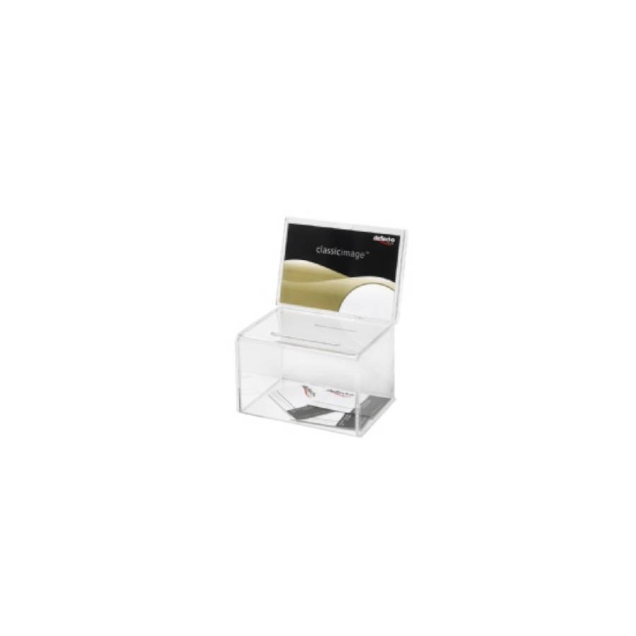 2148-CAJA PARA SUGERENCIAS O PROPINAS SIN LLAVE CON EXPOSITOR 16,5X11 CM TRANSPARENTE DEFLECTO 592901 2148-CAJA PARA SUGERENCIAS O PROPINAS SIN LLAVE CON EXPOSITOR 16,5X11 CM TRANSPARENTE DEFLECTO 592901