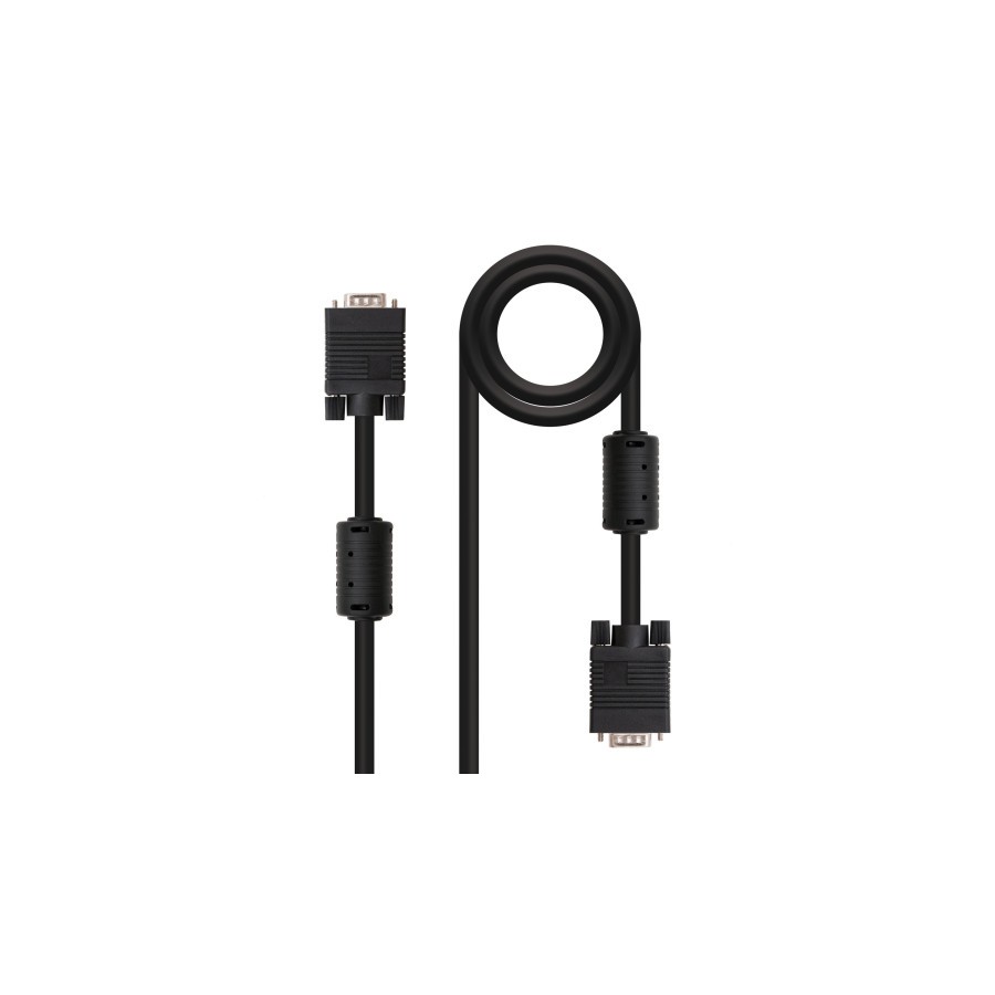21520-Nanocable CABLE SVGA CON FERRITA HDB15/M-HDB15/M 10 M
