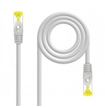 2199-Nanocable Cable de red latiguillo RJ45 LSZH Cat.6A SFTP AWG26, Gris, 10 m