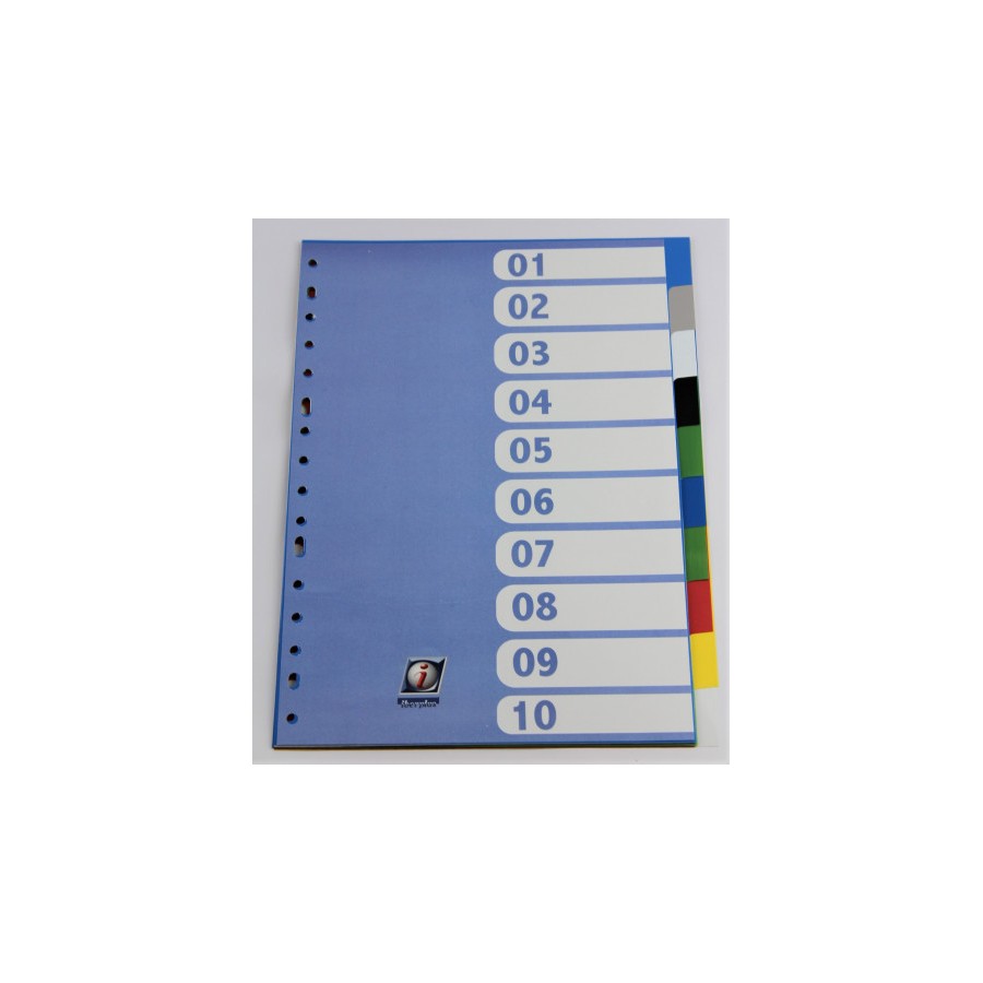 2202-SEPARADOR FORMATO FOLIO PVC MULTITALADRO 10 PESTANAS OPACO IBERPLAS 717OM 2202-SEPARADOR FORMATO FOLIO PVC MULTITALADRO 10 PESTANAS OPACO IBERPLAS 717OM