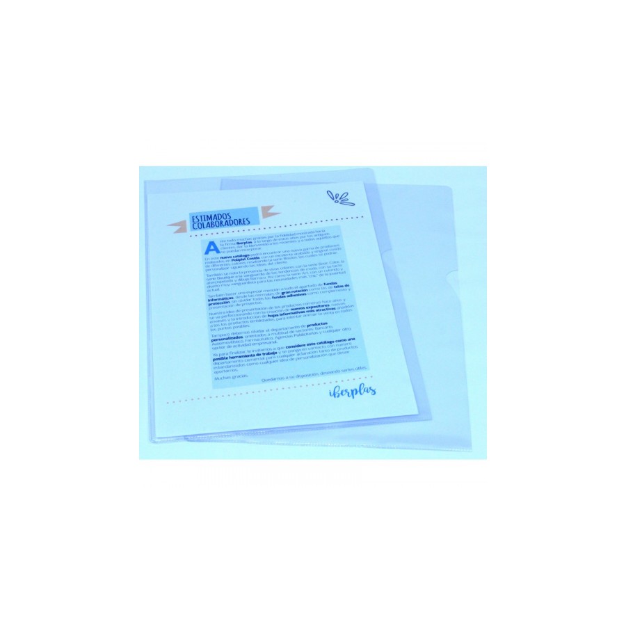 2205-CAJA 30 DOSSIER FORMATO FOLIO "L" C/UNERO PVC CRISTAL 300 MICRAS IBERPLAS 25730 2205-CAJA 30 DOSSIER FORMATO FOLIO "L" C/UNERO PVC CRISTAL 300 MICRAS IBERPLAS 25730