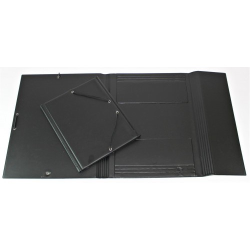 2215-CARPETA FORMATO CUARTO GOMAS Y SOPALAS PVC NEGRA IBERPLAS 341CS00