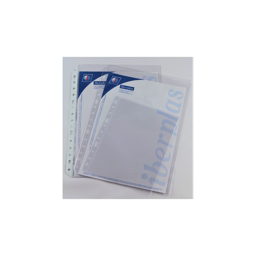 2222-CAJA 100 FUNDAS FORMATO CUARTO PVC CRISTAL EXTRA 100 MICRAS MULTITALADRO IBERPLAS 201100 2222-CAJA 100 FUNDAS FORMATO CUARTO PVC CRISTAL EXTRA 100 MICRAS MULTITALADRO IBERPLAS 201100