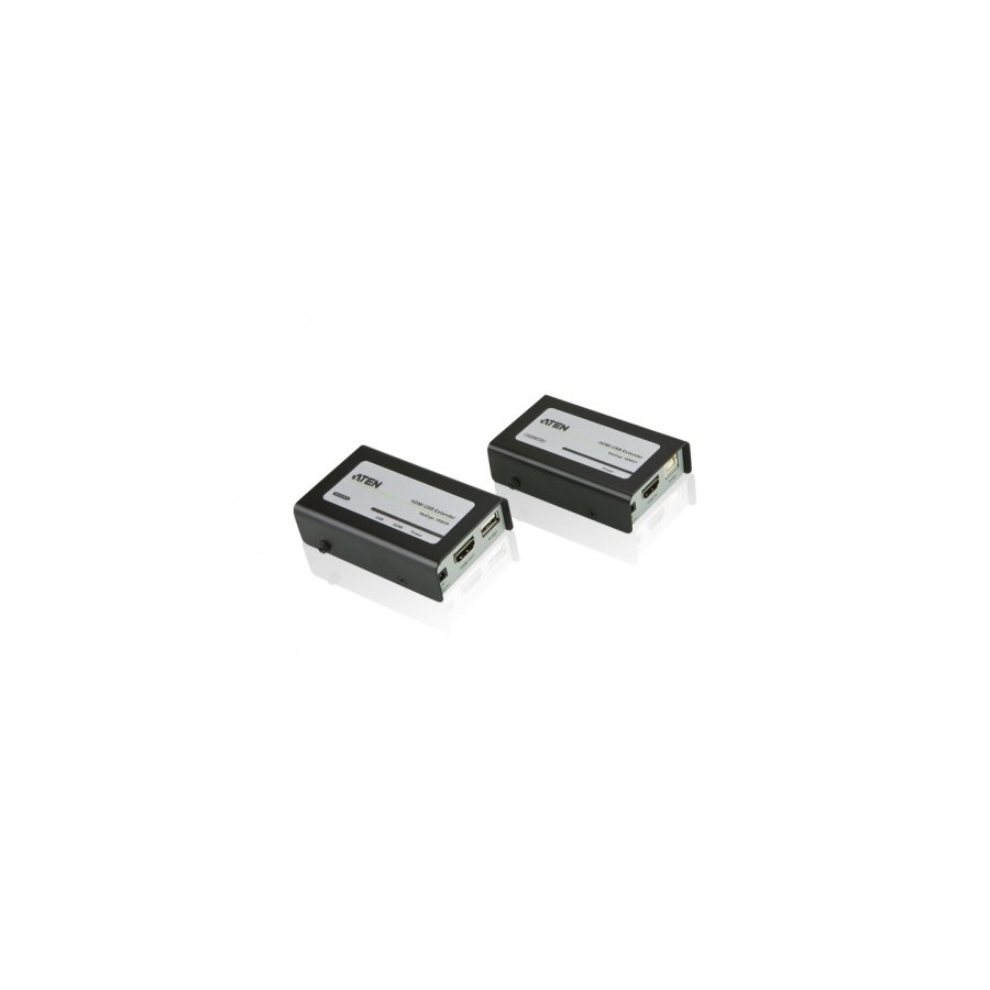 22654-Aten VE803 extensor audio/video Transmisor y receptor de senales AV Negro, Gris