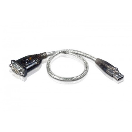 22667-Aten UC232A cambiador de genero para cable USB RS-232 Plata