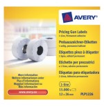 2272-PACK 10 ROLLOS DE ETIQUETAS BLANCAS-PERMANENTES DE 1 LINEA-1.500 ETIQUETAS 12X26MM POR ROLLO AVERY PLP1226