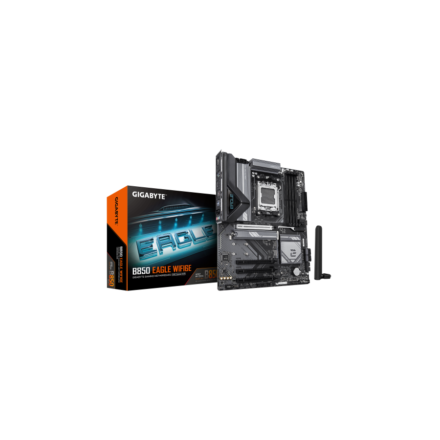 23344-GIGABYTE B850 EAGLE WIFI6E Placa Base - Procesadores AMD Ryzen Serie 9000, VRM digital de 8+2+2 fases, hasta 8200M