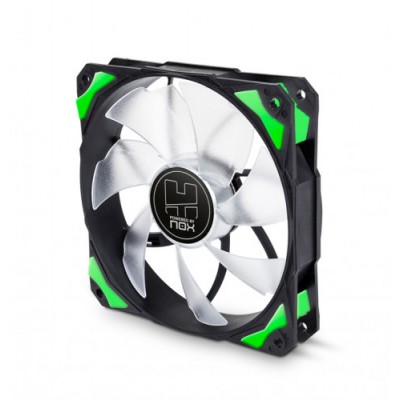 NOX H Fan LED Carcasa del ordenador Ventilador 12 cm Negro Verde Blanco