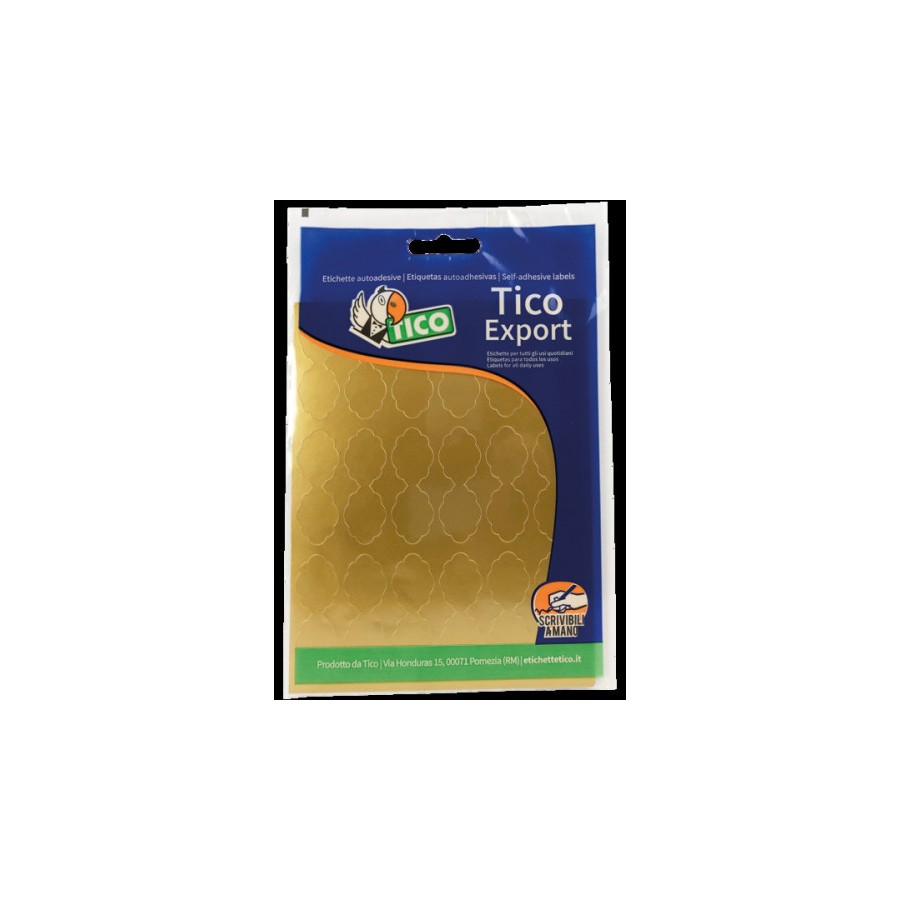 2388-PAQUETE 10 HOJAS ETIQUETAS SATINADAS ORO 48X18 MM TICO E-GL-4818 2388-PAQUETE 10 HOJAS ETIQUETAS SATINADAS ORO 48X18 MM TICO E-GL-4818
