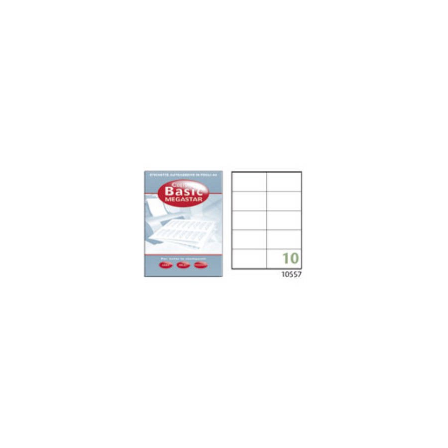 2400-CAJA 100 HOJAS ETIQUETAS BLANCAS CON MARGENES-LASER/INYECCION DE TINTA/FOTOCOPIADORAS-105X57 MM MEGASTAR LP4MS-1055 2400-CAJA 100 HOJAS ETIQUETAS BLANCAS CON MARGENES-LASER/INYECCION DE TINTA/FOTOCOPIADORAS-105X57 MM MEGASTAR LP4MS-1055