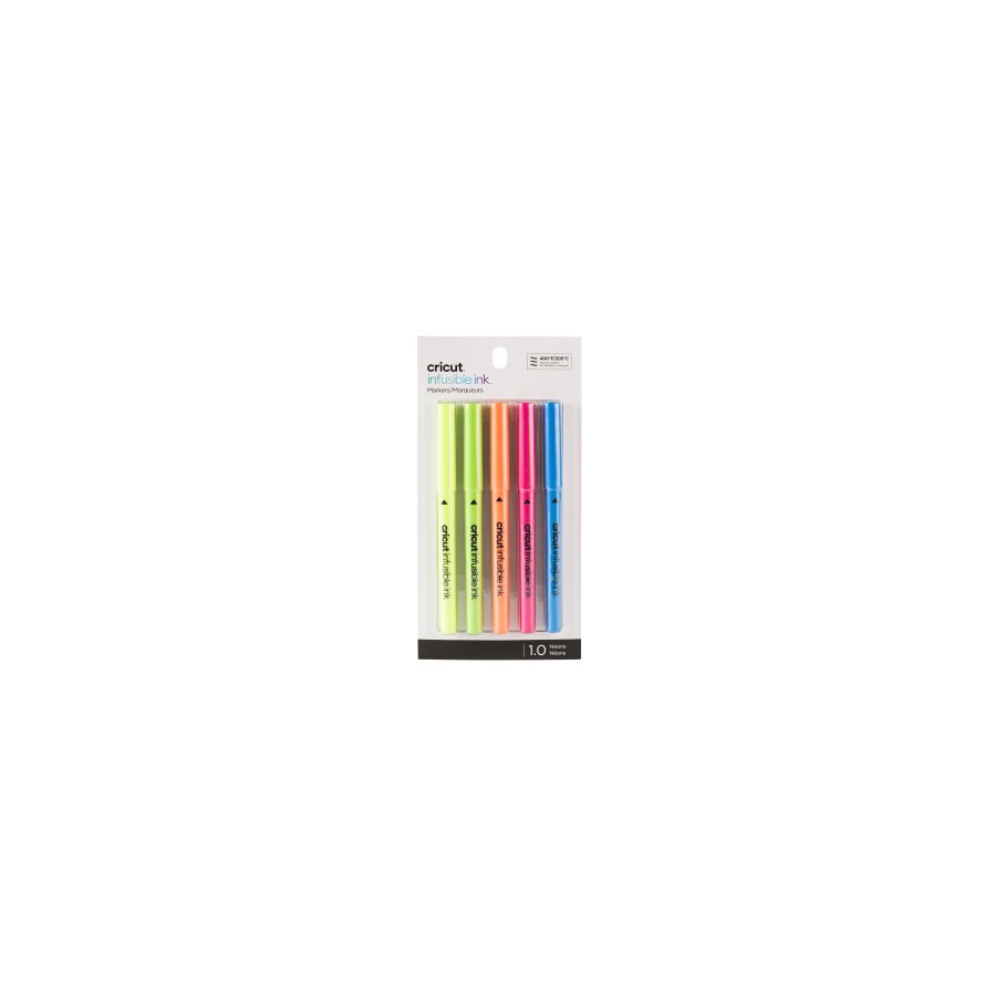 24115-Cricut 2006258 rotulador Fino Azul, Verde, Naranja, Rosa, Amarillo 5 pieza(s)