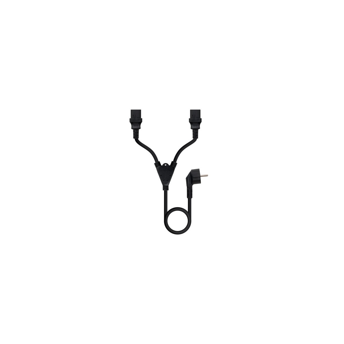 Nanocable Cable de Alimentacion CEE7 M a 2xC13 H Negro 3 m