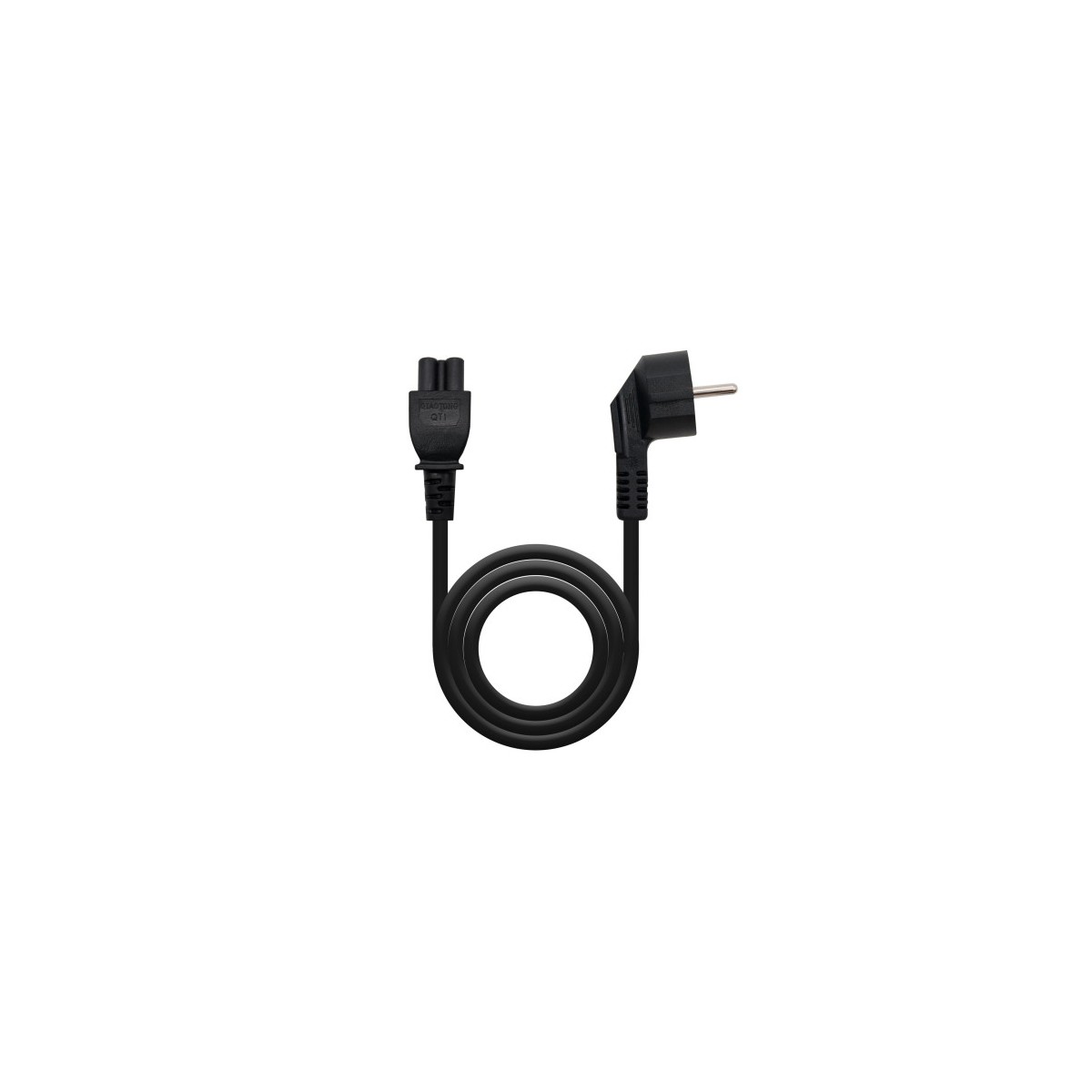 Nanocable Cable de Alimentacion Trebol CEE7 acodado M C5 H Negro 2 m