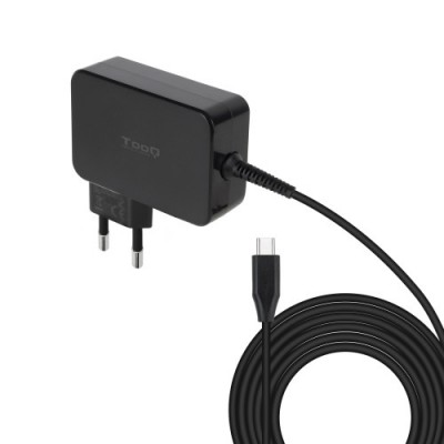 TooQ Cargador de portatil GAN USB C PD 100W Negro