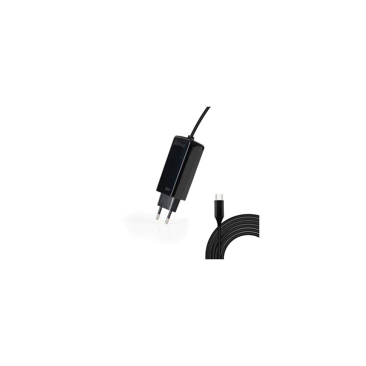 TooQ Cargador de portatil GAN USB C PD 100W Negro