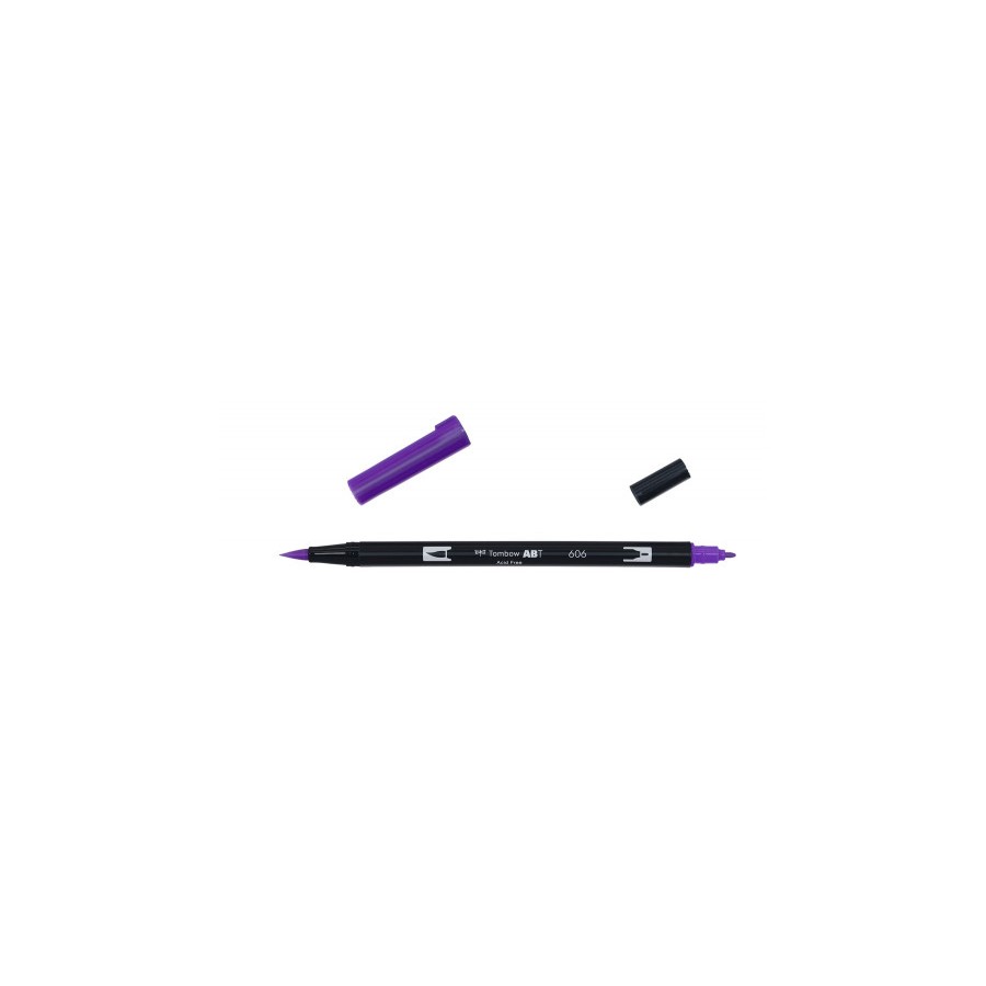 2436-ROTULADOR DOBLE PUNTA PINCEL COLOR VIOLET TOMBOW ABT-606