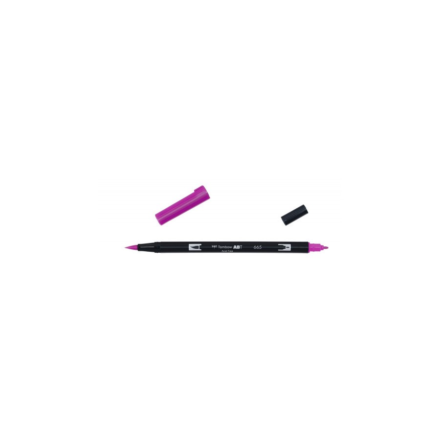 2440-ROTULADOR DOBLE PUNTA PINCEL COLOR PURPLE TOMBOW ABT-665