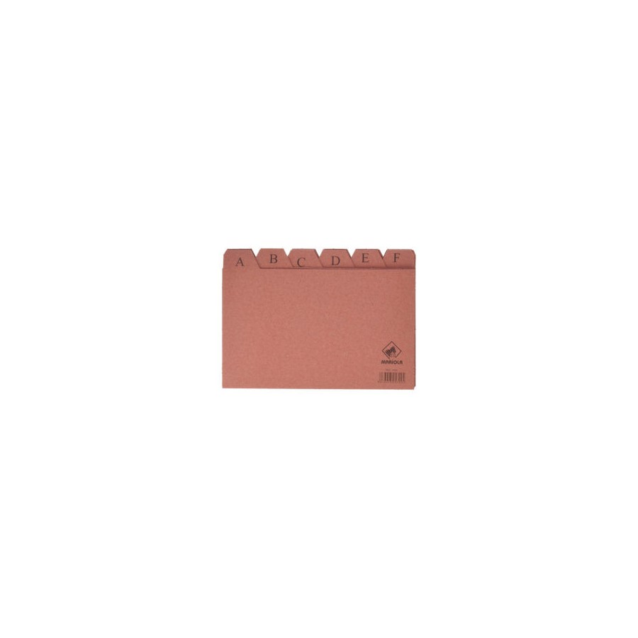 24490-INDICE FICHEROS CARTON CUERO A-Z (200X120 MM) No. 4 MARIOLA 3104