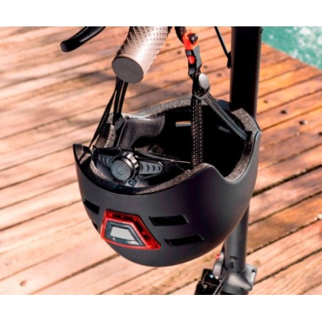 24539-YOUIN CASCO CON LED FRONTAL Y TRASERO NEGRO   (TALLA M)