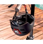 24539-YOUIN CASCO CON LED FRONTAL Y TRASERO NEGRO   (TALLA M)