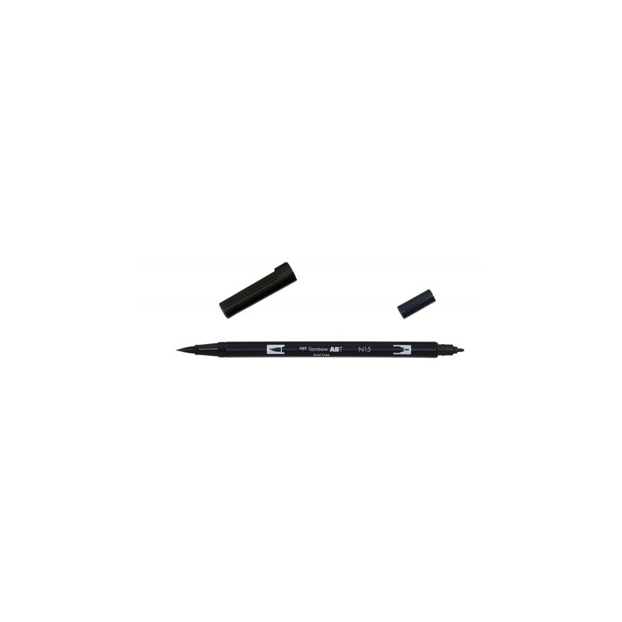 2456-ROTULADOR DOBLE PUNTA PINCEL COLOR NEGRO TOMBOW ABT-N15 2456-ROTULADOR DOBLE PUNTA PINCEL COLOR NEGRO TOMBOW ABT-N15