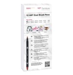 2464-ESTUCHE 12 ROTULADORES DOBLE PUNTA PINCEL GAMA DE GRISES TOMBOW ABT-12P-3
