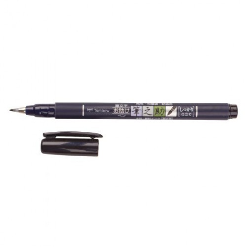 2469-ROTULADOR BASE AGUA PUNTA ELASTICA DURA NEGRO TOMBOW WS-BH-1P