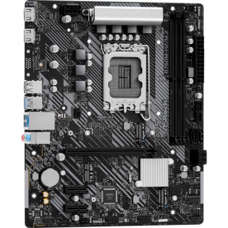 24828-PLACA ASROCK B760M-H2/M.2,INTEL,1700,B760,2DDR5,96GB,HDMI+DP,4SATA+2M.2,5USB 3.2+1USB-C,GBLAN,MATX