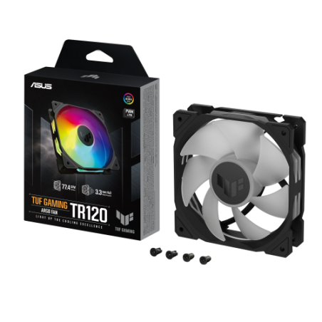 24833-ASUS TUF Gaming TR120 ARGB Fan - Single Pack Carcasa del ordenador Ventilador 12 cm Negro