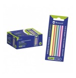 2487-BLISTER 10 BARRAS DE PEGAMENTO SILICONA SURTIDO COLORES 7,2 X 100 MM. BISMARK 327110