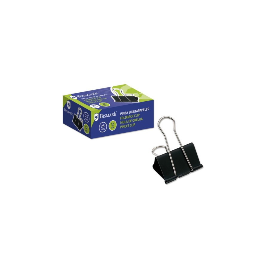 2518-PINZA SUJETAPAPELES 25 MM. PALA ABATIBLE COLOR NEGRO BISMARK 321723 2518-PINZA SUJETAPAPELES 25 MM. PALA ABATIBLE COLOR NEGRO BISMARK 321723