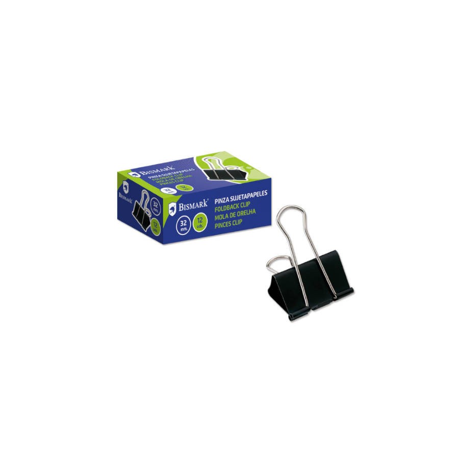 2519-PINZA SUJETAPAPELES 32 MM. PALA ABATIBLE COLOR NEGRO BISMARK 321722 2519-PINZA SUJETAPAPELES 32 MM. PALA ABATIBLE COLOR NEGRO BISMARK 321722