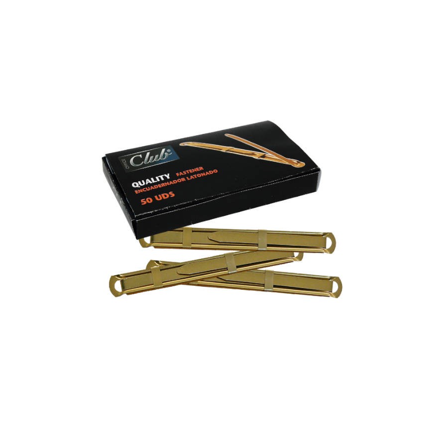 2522-CAJA 50 UNIDADES FASTENER LATONADO CALIDAD EXTRA OFFICE CLUB 319397