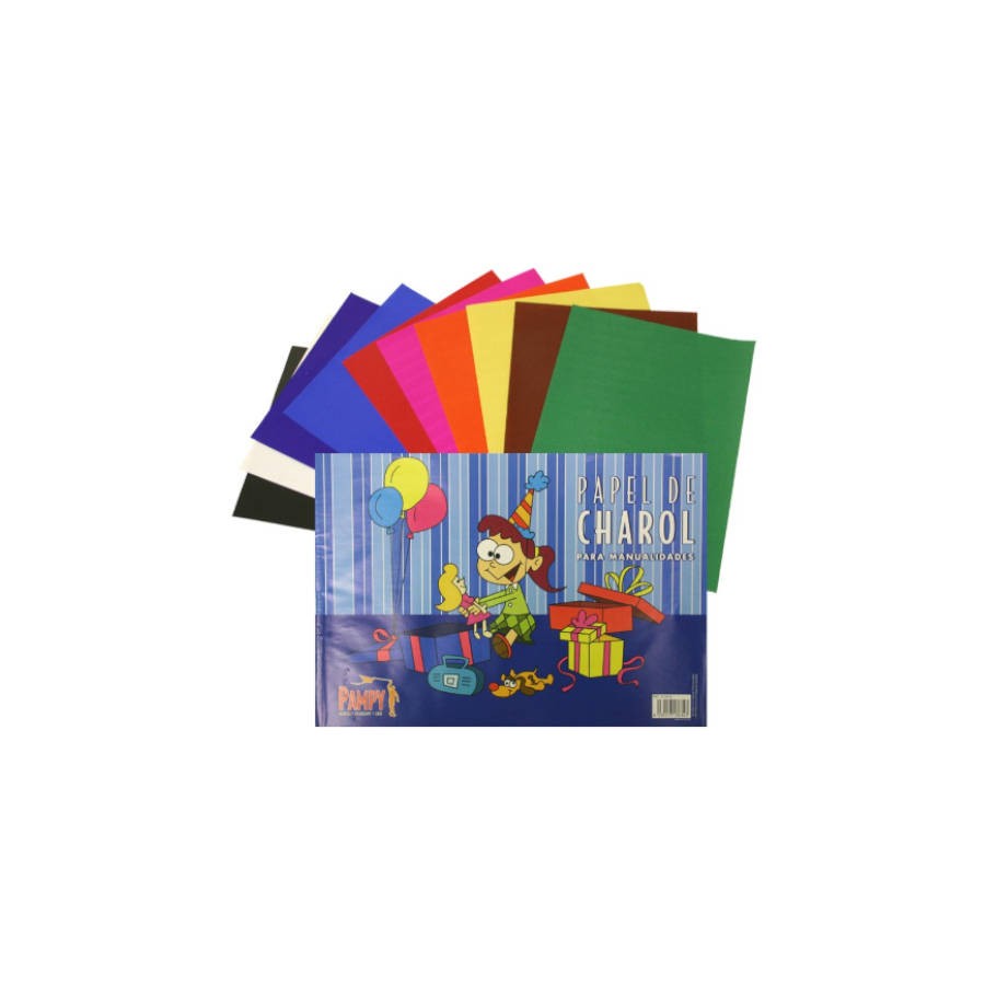 2549-CUADERNO DE PAPEL CHAROL 10 HOJAS COLORES 33 X 23 CM. BISMARK 313634