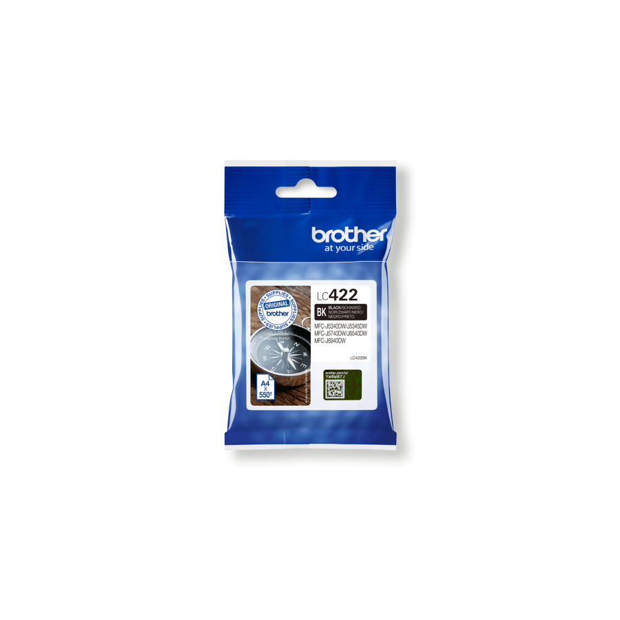 25597-Brother LC-422BK cartucho de tinta 1 pieza(s) Original Negro